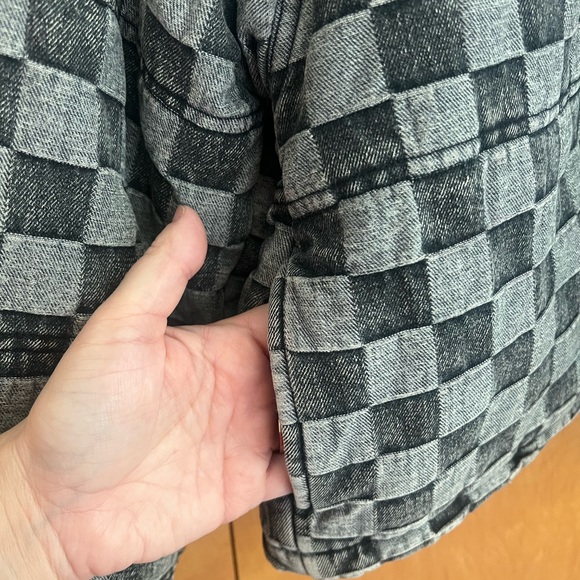12th tribe Checkered Jacket - Black and Gray - Picture 3 of 5